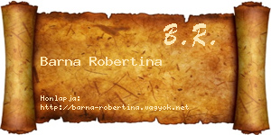 Barna Robertina névjegykártya